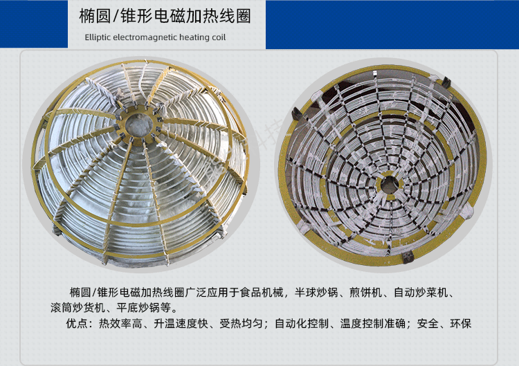 椭圆/锥形电磁加热线圈